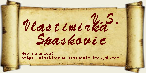 Vlastimirka Spasković vizit kartica
